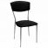 Стул для столовых, кафе, дома РС23, серебристый каркас, экокожа черная