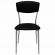 Стул для столовых, кафе, дома РС23, серебристый каркас, экокожа черная