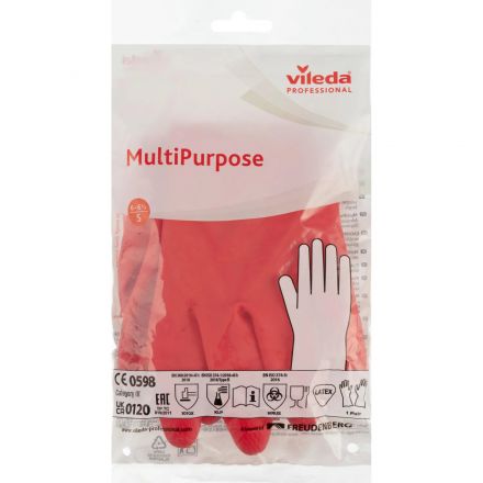 Перчатки резиновые Vileda Profes латекс красный рS 100749/174341,ПС