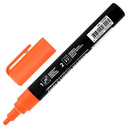 Маркер меловой CHALK LIQUID MARKER, ОРАНЖЕВЫЙ, 3 мм, стираемый, BRAUBERG "CHALK", 152591 Маркер меловой CHALK LIQUID MARKER, ОРАНЖЕВЫЙ, 3 мм, стираемый, BRAUBERG "CHALK", 152591