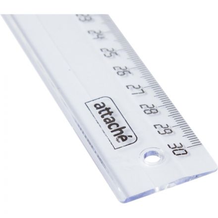 Линейка 30см Attache пластик прозрачный цвет Линейка 30см Attache пластик прозрачный цвет