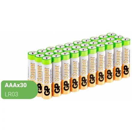 Батарейки GP мизинчиковые ААA LR03 (30 штук в упаковке)