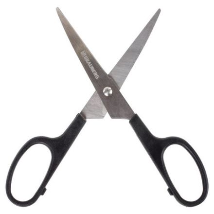 Ножницы BRAUBERG "Standard" 160 мм, черные, классической формы, 2-х сторонняя заточка, 237095 Ножницы BRAUBERG "Standard" 160 мм, черные, классической формы, 2-х сторонняя заточка, 237095