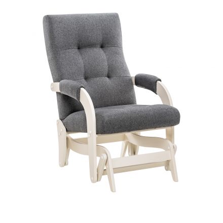 Кресло-маятник Leset Спринг, Слоновая кость, Malmo 95, Ткань Рогожка