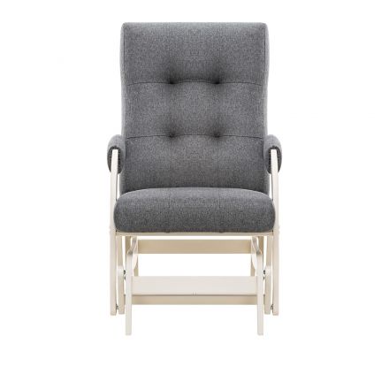 Кресло-маятник Leset Спринг, Слоновая кость, Malmo 95, Ткань Рогожка