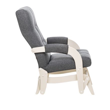 Кресло-маятник Leset Спринг, Слоновая кость, Malmo 95, Ткань Рогожка