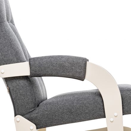 Кресло-маятник Leset Спринг, Слоновая кость, Malmo 95, Ткань Рогожка