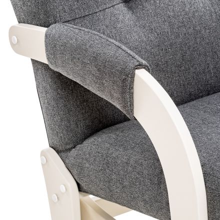 Кресло-маятник Leset Спринг, Слоновая кость, Malmo 95, Ткань Рогожка