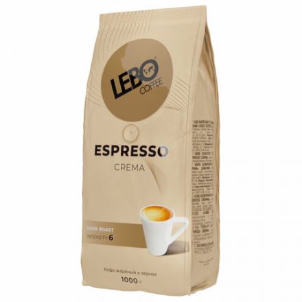 Кофе в зернах LEBO "Espresso Crema" 1 кг Кофе в зернах LEBO "Espresso Crema" 1 кг