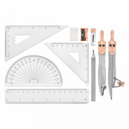 Готовальня BRAUBERG SCHOOL KIT, 11 предметов, циркуль 115 мм, циркуль 125 мм, чертежные принадлежности, персиковый цвет, 210717 Готовальня BRAUBERG SCHOOL KIT, 11 предметов, циркуль 115 мм, циркуль 125 мм, чертежные принадлежности, персиковый цвет, 210717