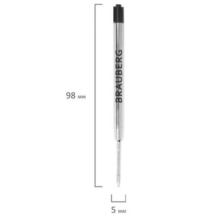 Стержень шариковый BRAUBERG, тип PARKER, металлический, 98 мм, линия письма 0,5 мм, подвес, черный, 170200 Стержень шариковый BRAUBERG, тип PARKER, металлический, 98 мм, линия письма 0,5 мм, подвес, черный, 170200