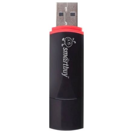 Флеш-диск 8 GB, SMARTBUY Crown, USB 2.0, черный, SB8GBCRW-K