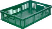 Ящик 600*400*140 мм дно сплош.стенки перф. с полузакрытой ручкой зеленый Ящик 600*400*140 мм дно сплош.стенки перф. с полузакрытой ручкой зеленый