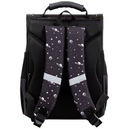 Ранец ПИФАГОР BASIC, 1 отделение, 3 кармана, эргономичная спинка, "Space invader", 35х28х18 см, 273140
