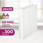 Папка на 4-х кольцах Attache Панорама 50 мм белая до 300 листов