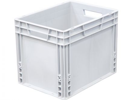 Ящик п/п 400х300х320 сплошной, усиленное дно, цв. серый