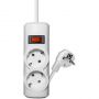Сетевой фильтр PROGIX PG232 2р/5м/2,2кВт/10А заземление, белый, ПВС 3х0.75 Сетевой фильтр PROGIX PG232 2р/5м/2,2кВт/10А заземление, белый, ПВС 3х0.75