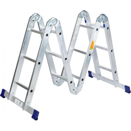 Лестница шарнирная алюминиевая 4х3 ступени Комус    