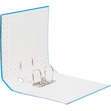 Папка-регистратор 75мм Attache А4, св-синяя, тиснение кожа, метал угол