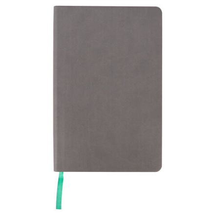 Ежедневник недатированный А5 138х213мм BRAUBERG "Metropolis Mix", под кожу, 136 л., серый, 113297