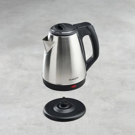 Чайник SCARLETT SC-EK21S25, 1,5 л, 1350 Вт, закрытый нагревательный элемент, сталь Чайник SCARLETT SC-EK21S25, 1,5 л, 1350 Вт, закрытый нагревательный элемент, сталь