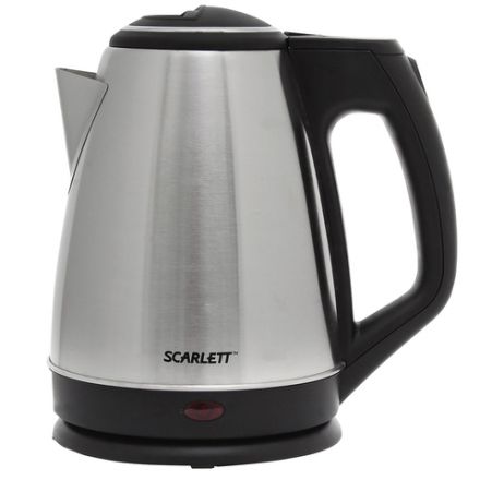 Чайник SCARLETT SC-EK21S25, 1,5 л, 1350 Вт, закрытый нагревательный элемент, сталь Чайник SCARLETT SC-EK21S25, 1,5 л, 1350 Вт, закрытый нагревательный элемент, сталь