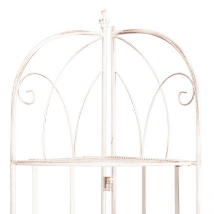 Этажерка угловая Secret De Maison Nicole (PL08-10338) стальной сплав, античный белый, 48х33х159 см