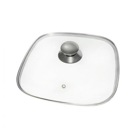 Крышка квадратная 27х27см Panairo с хромированной ручкой Крышка квадратная 27х27см Panairo с хромированной ручкой