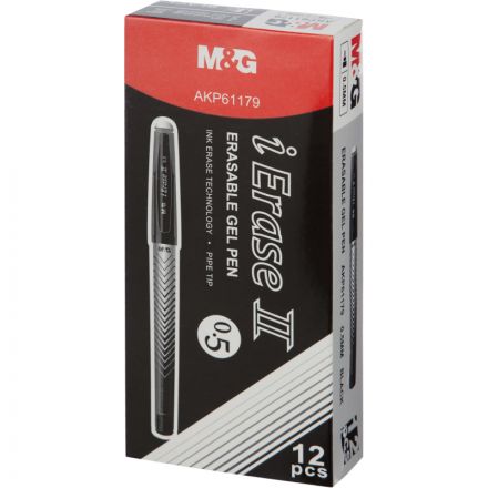 Ручка гелевая M&G iErase II стираемая, шарик 0,5мм, черная в асс AKP61179 Ручка гелевая M&G iErase II стираемая, шарик 0,5мм, черная в асс AKP61179