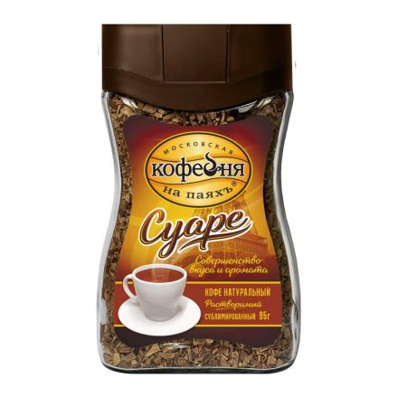 Кофе растворимый Московская кофейня на паяхъ Суаре 95 г (стекло) Кофе растворимый Московская кофейня на паяхъ Суаре 95 г (стекло)