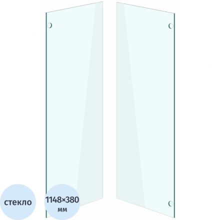 Двери Easy 915511 стекло 1148х380x2х4 бесцветное (2 шт. в уп.)