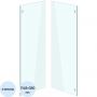 Двери Easy 915511 стекло 1148х380x2х4 бесцветное (2 шт. в уп.)