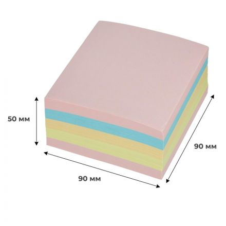 Блок для записей Attache 90x90x50 мм разноцветный (плотность 80 г/кв.м) Блок для записей Attache 90x90x50 мм разноцветный (плотность 80 г/кв.м)