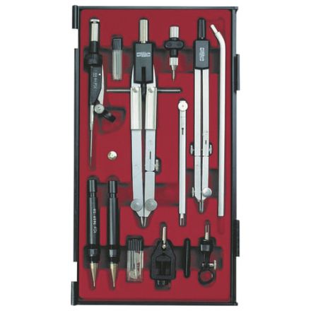 Готовальня профессиональная KOH-I-NOOR, 13 предметов, пластиковый пенал, 09452B0000PE Готовальня профессиональная KOH-I-NOOR, 13 предметов, пластиковый пенал, 09452B0000PE