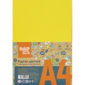 Картон цветной Выбор есть Отличник 24л12цв А4 немелован.пакет