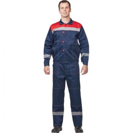 Костюм рабочий летний муж. Л20-КБР син/красн (р.52-54) 194-200 (Арсенал-СП)