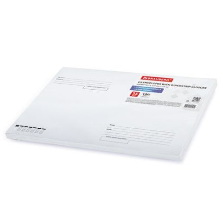 Конверты С4 (229х324 мм), отрывная лента, "Куда-Кому", 100 г/м2, КОМПЛЕКТ 25 шт., BRAUBERG, 121853 Конверты С4 (229х324 мм), отрывная лента, "Куда-Кому", 100 г/м2, КОМПЛЕКТ 25 шт., BRAUBERG, 121853