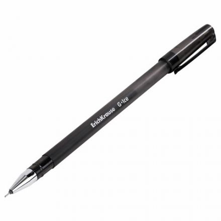 Ручка гелевая ERICH KRAUSE "G-Ice", ЧЕРНАЯ, корпус прозрачный, игольчатый узел 0,5 мм, линия письма 0,4 мм, 39004 Ручка гелевая ERICH KRAUSE "G-Ice", ЧЕРНАЯ, корпус прозрачный, игольчатый узел 0,5 мм, линия письма 0,4 мм, 39004