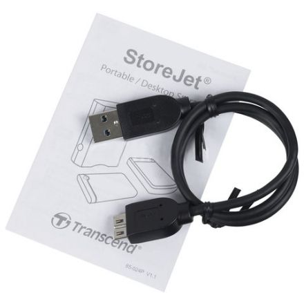 Внешний жесткий диск TRANSCEND StoreJet 25M3S 2TB, 2.5", USB 3.1, серый, TS2TSJ25M3S
