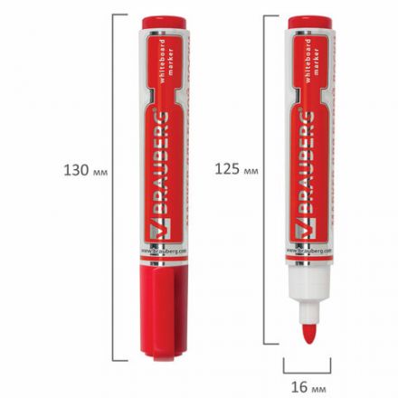 Маркер стираемый для белой доски КРАСНЫЙ, BRAUBERG "Neo", 5 мм, с клипом, 150489 Маркер стираемый для белой доски КРАСНЫЙ, BRAUBERG "Neo", 5 мм, с клипом, 150489