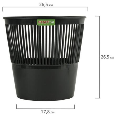 Корзина для бумаг STAFF "Basic" ЭКОНОМ, сетчатая, 9 л, черная, 238254 Корзина для бумаг STAFF "Basic" ЭКОНОМ, сетчатая, 9 л, черная, 238254