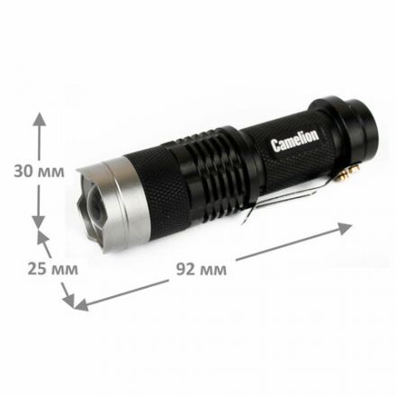 Фонарь CAMELION XP-E, ЯРКИЙ, ZOOM, 3 режима, питание 1хAA, LED5135 Фонарь CAMELION XP-E, ЯРКИЙ, ZOOM, 3 режима, питание 1хAA, LED5135