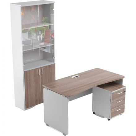 Стол письменный Easy Contour 1400х700 дуб шамони темный