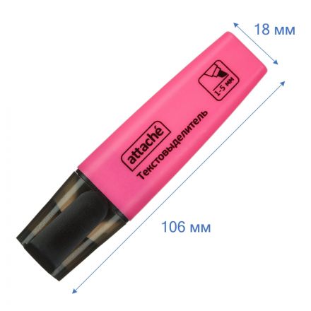 Текстовыделитель Attache Colored розовый (толщина линии 1-5 мм) Текстовыделитель Attache Colored розовый (толщина линии 1-5 мм)