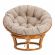 Кресло Папасан/Papasan (23/01 W) /с подушкой и ремешками/ 115х101х104см, пекан орех, подушка рогожка, меланж Кресло Папасан/Papasan (23/01 W) /с подушкой и ремешками/ 115х101х104см, пекан орех, подушка рогожка, меланж