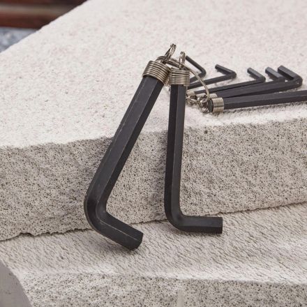 Набор ключей имбус. HEX KRANZ 1,5-10мм CrV 10шт, оксид, кольцо KR-12-5201