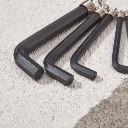 Набор ключей имбус. HEX KRANZ 1,5-10мм CrV 10шт, оксид, кольцо KR-12-5201