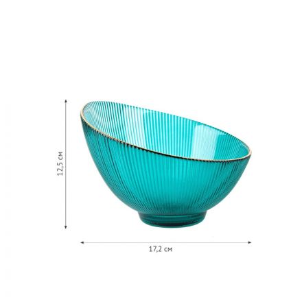 Салатник Frost stripe (зелен)d=17,2см h=12,5см v=650мл(стекло),9950317-4 Салатник Frost stripe (зелен)d=17,2см h=12,5см v=650мл(стекло),9950317-4