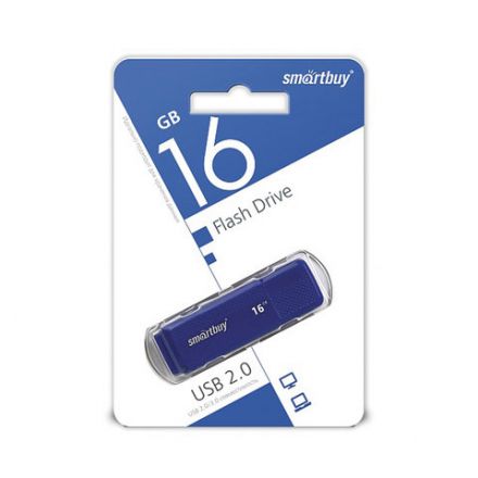 Флеш-диск 16 GB, SMARTBUY Dock, USB 2.0, синий, SB16GBDK-B Флеш-диск 16 GB, SMARTBUY Dock, USB 2.0, синий, SB16GBDK-B