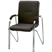 Конференц-кресло UA_EChair SAMBA Chrome к/з черный/к/з (V-4) Конференц-кресло UA_EChair SAMBA Chrome к/з черный/к/з (V-4)